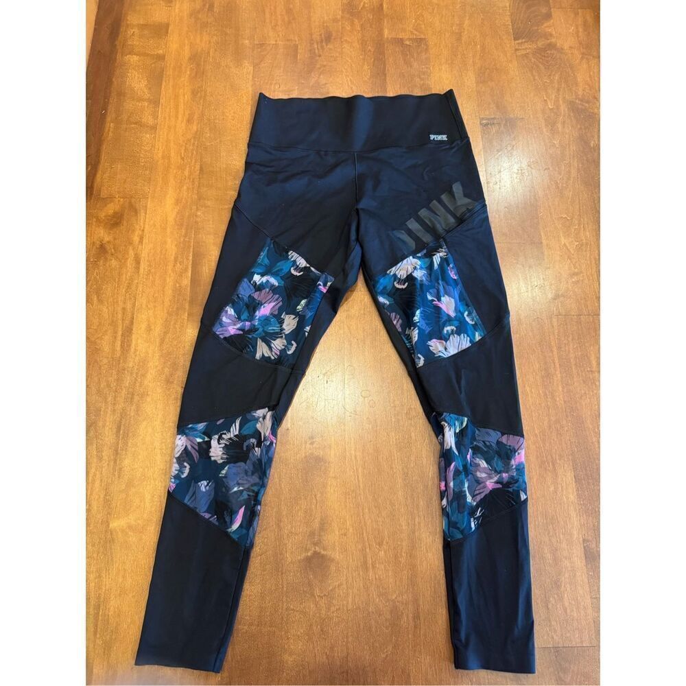Woman’s Victoria’s Secret pink bonded mesh workout pants size large